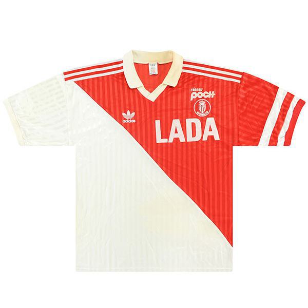 AS Monaco Maglia da calcio vintage retrò partita prima maglia da calcio sportiva da uomo 1990-1991